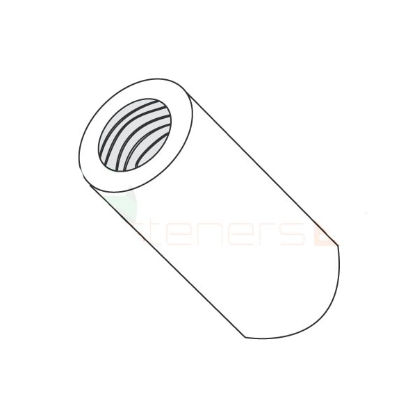 Newport Fasteners Round Standoffs, #10-32 Thrd Sz, 1 in Bd L, Nylon Plain, 3/8 in OD, 1000 PK 745687 - main